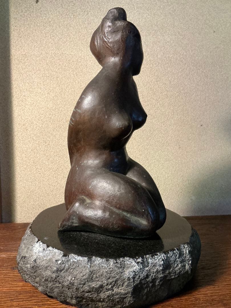 ま*ん様 山崎猛氏　裸婦ブロンズ像　『春貌』