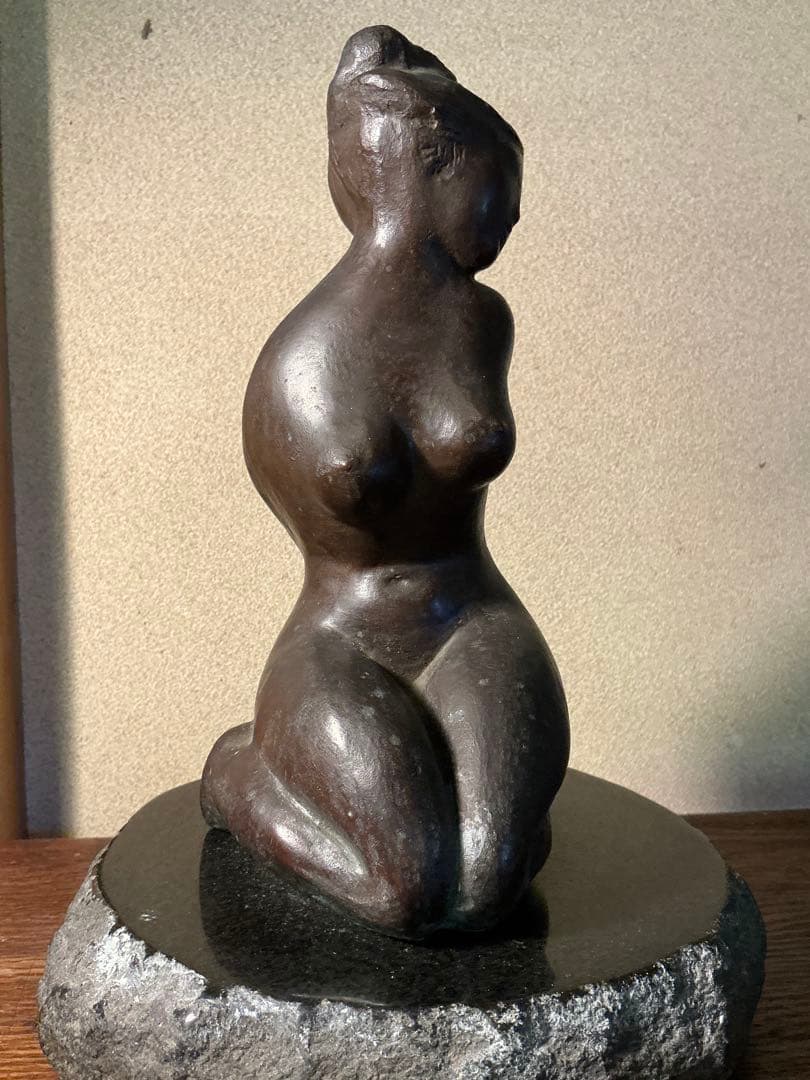 ま*ん様 山崎猛氏　裸婦ブロンズ像　『春貌』