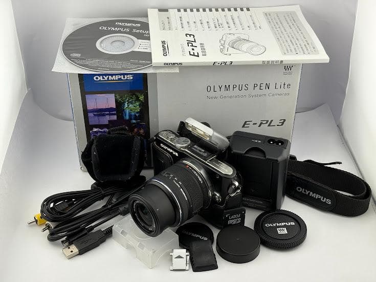 ★極上品★オリンパス PEN Lite E-PL3 / レンズキッド★付属品多数