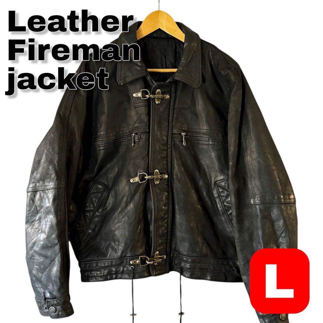 短丈/本革】レザー ファイヤーマン ボンバージャケット - メルカリ