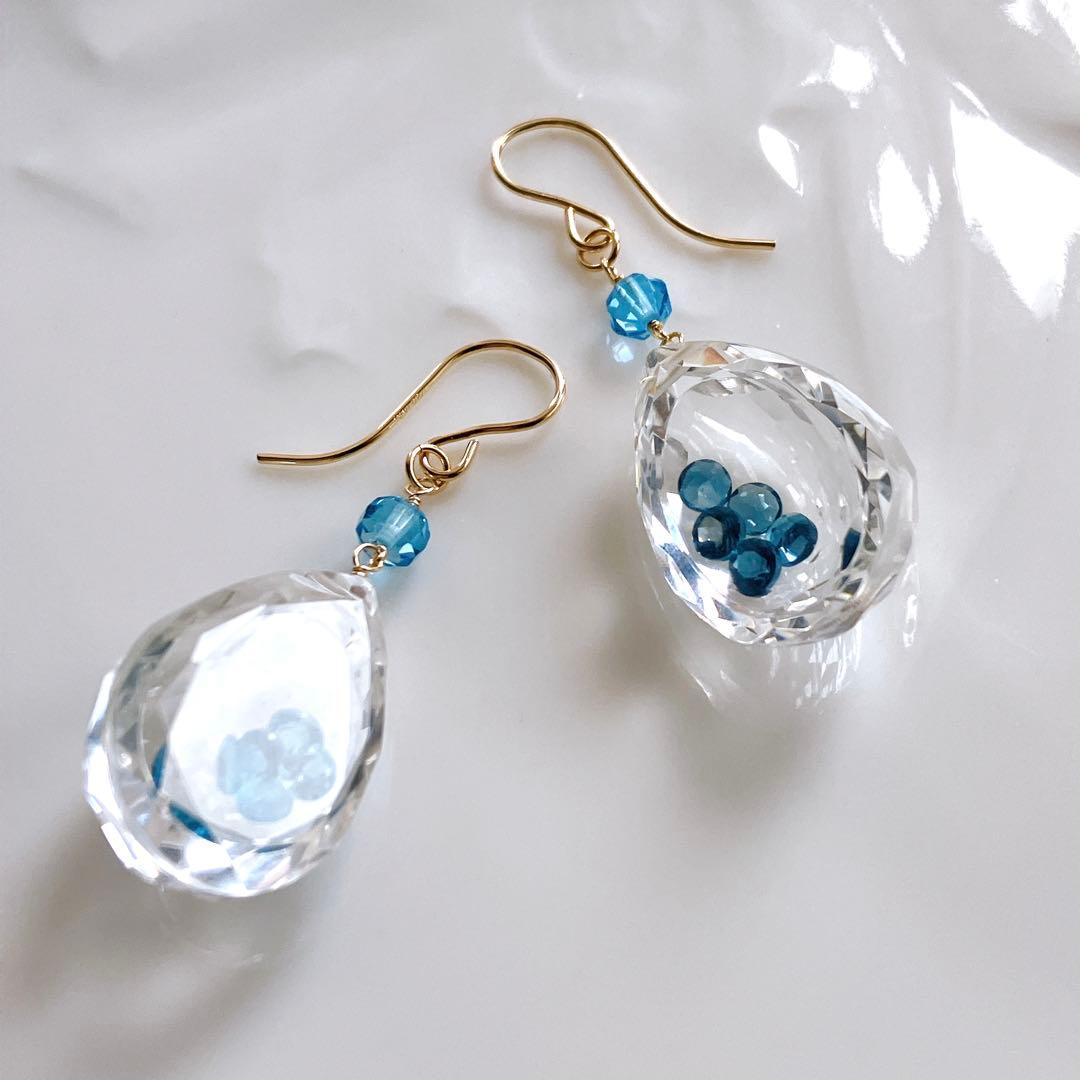 リリィ様専用◇ラスト1点✧ロンドンブルートパーズ×水晶ジュエリー