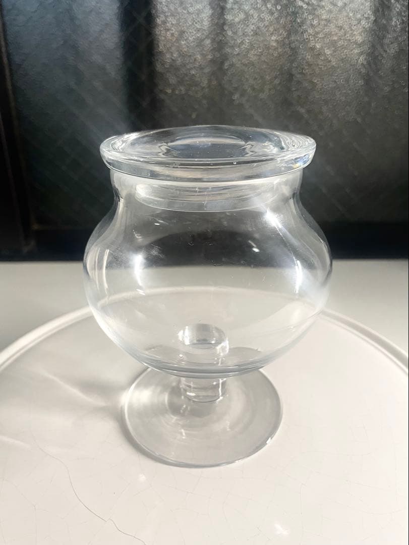 値下げ中】LAN glasswork ガラス 蓋付き容器 小物入れ
