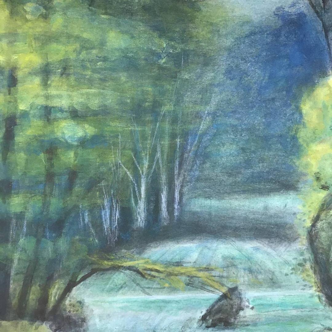 模写/小野竹喬/奥入瀬/横物/山水図/掛軸☆宝船☆AK-877 - メルカリ