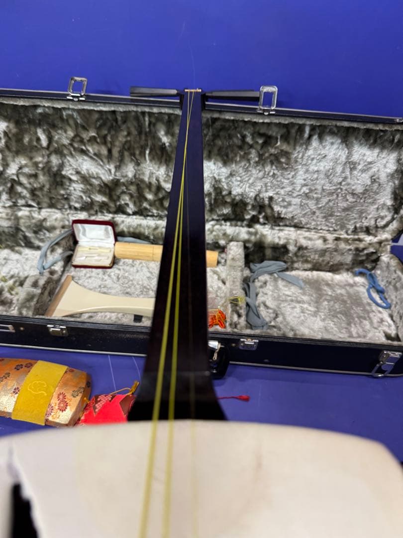 三味線 本体 津軽三味線 中古 ケース付き 現状品