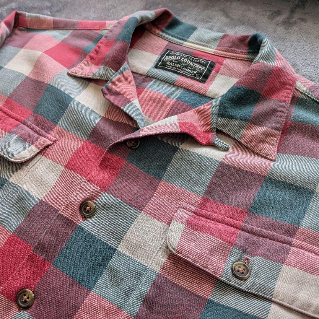 ゆ*け様 ポロカントリー　ラルフローレン　ネルシャツ　チェック　ヴィンテージ 復刻 POLO COUNTRY ラルフローレン チェック フランネルシャツ ポロ
