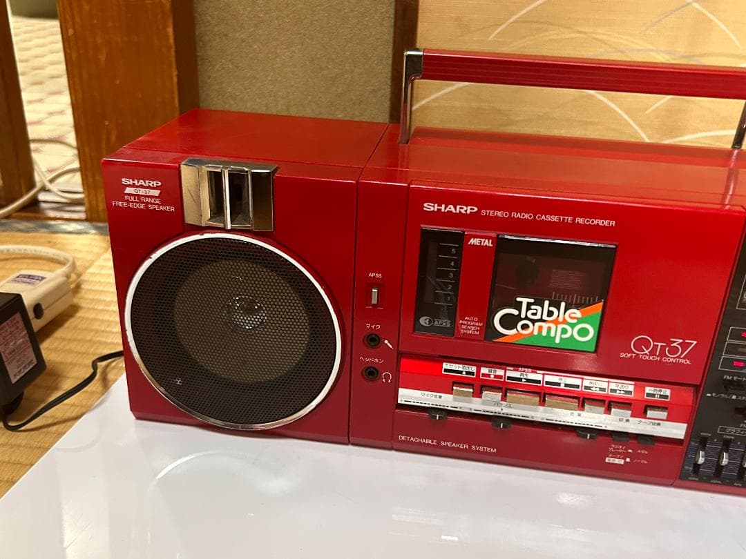 M*D様 希少　当時物　SHARP 　QT-37　 ラジカセ　ジャンク
