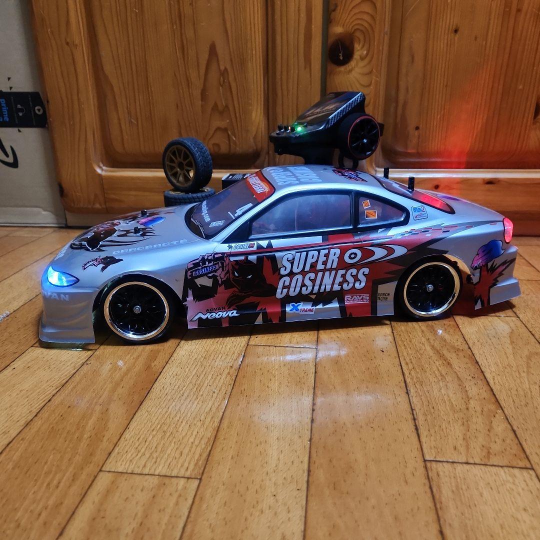 タミヤ ドリフト ラジコン フルセット TT01 シルビア ボディ 改造パーツ付