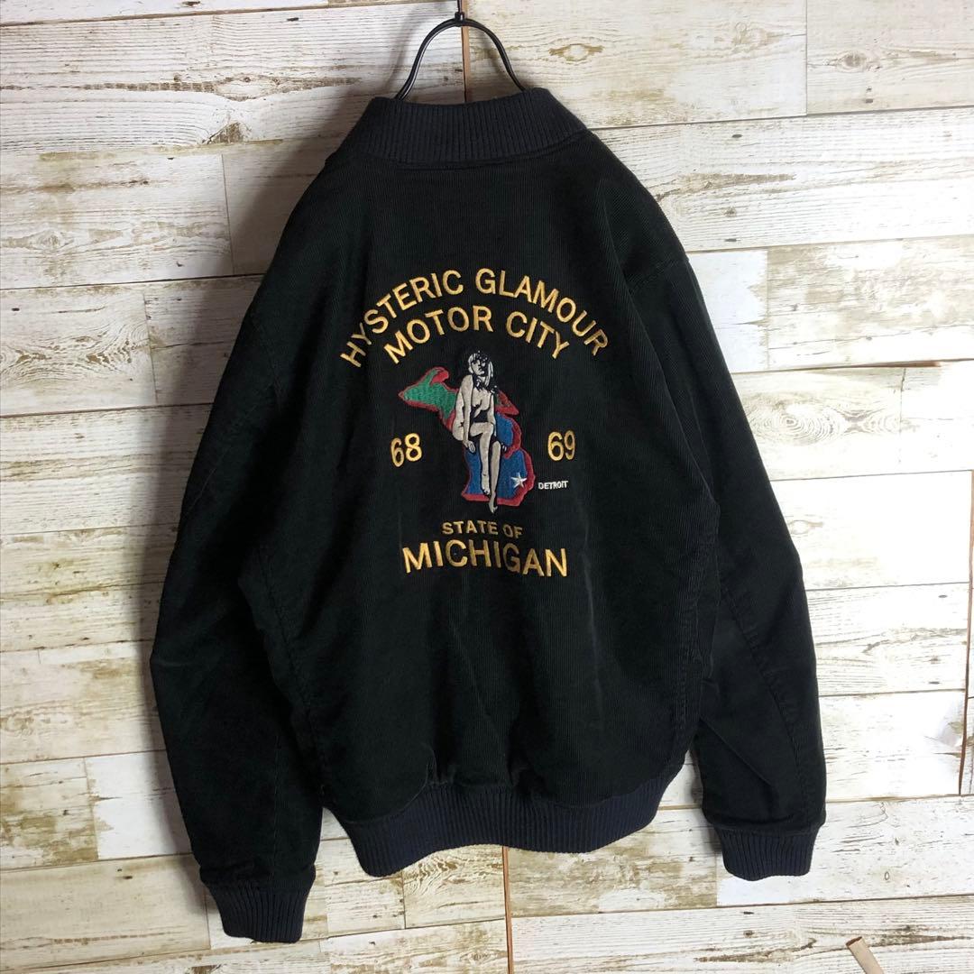 ヒステリックグラマー ブルゾン ジャケット バック刺繍ロゴ入り