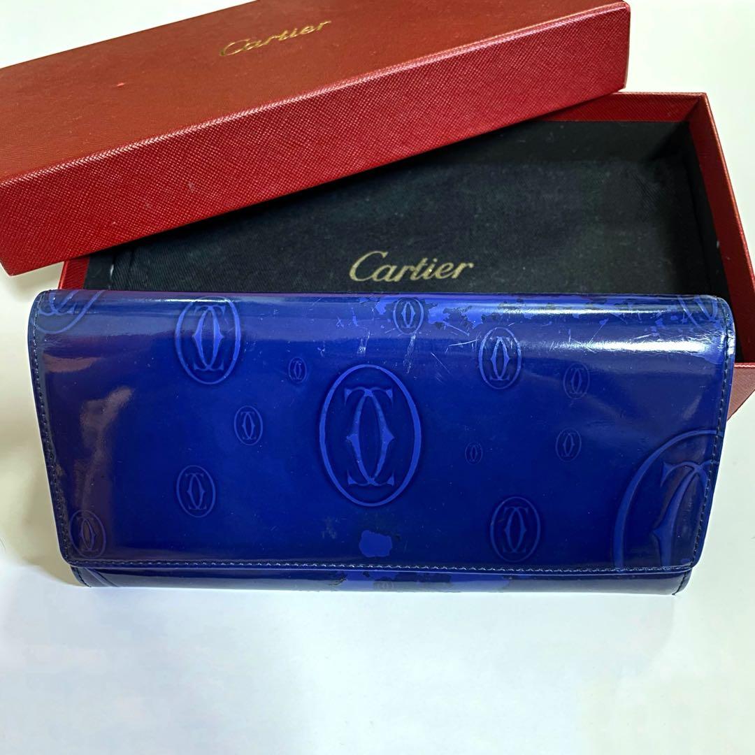 Cartier カルティエ ハッピーバースデー長財布 ブルー 青 希少 日本