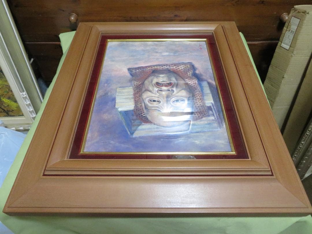 高坂卓至　「面（俊寛）」 　油彩F6号　金沢現代美術展知事賞 現代の裸婦展準大賞