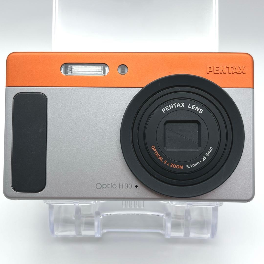 極美品 PENTAX Optio H90 オレンジ シルバー　可愛すぎるコンデジ