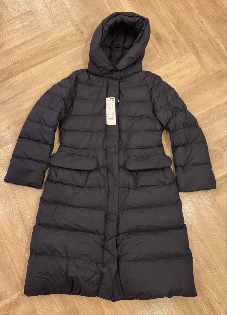 未使用 ユニクロ＋J ウルトラライトダウンフーデットコート ブラック