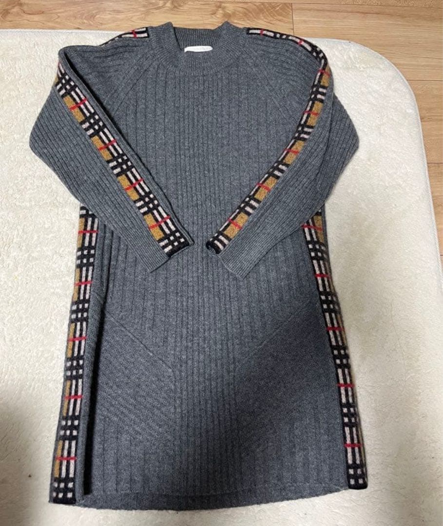 バーバリー⭐︎ニット⭐︎ワンピース⭐︎10Y⭐︎中古 中古・古着通販】BURBERRY (バーバリー) アイコンストライプニット