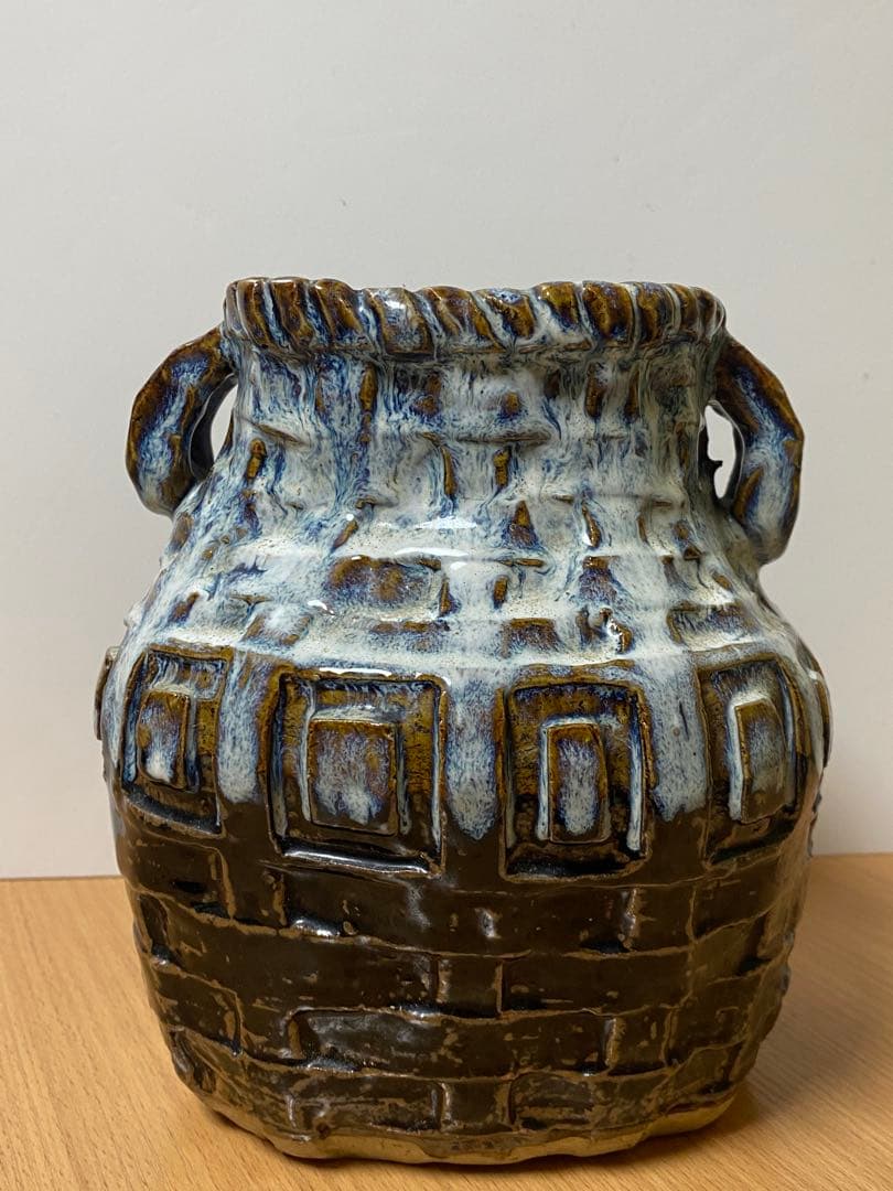 最終値下げ 陶芸家 人間国宝 中里逢庵 中里太郎衛門 叩き朝鮮唐津耳付