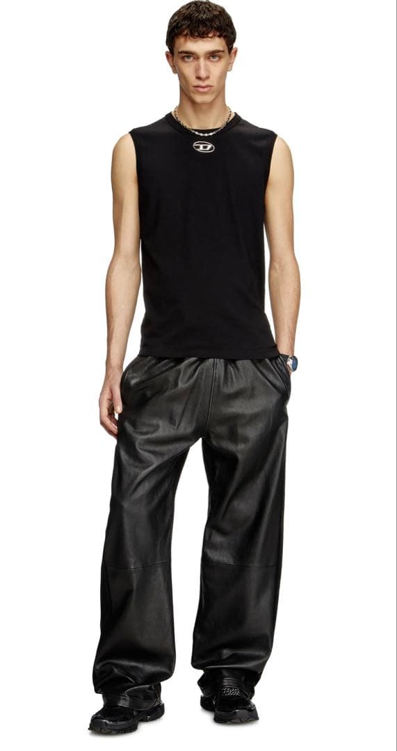 DIESEL ノースリーブトップ・ブラック DIESEL（ディーゼル） トップス M-ONERVAX-TOP ノースリーブトップ