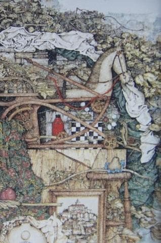 石阪春生、【青い扉と古い木馬〈女のいる風景〉】、希少な額装用画集