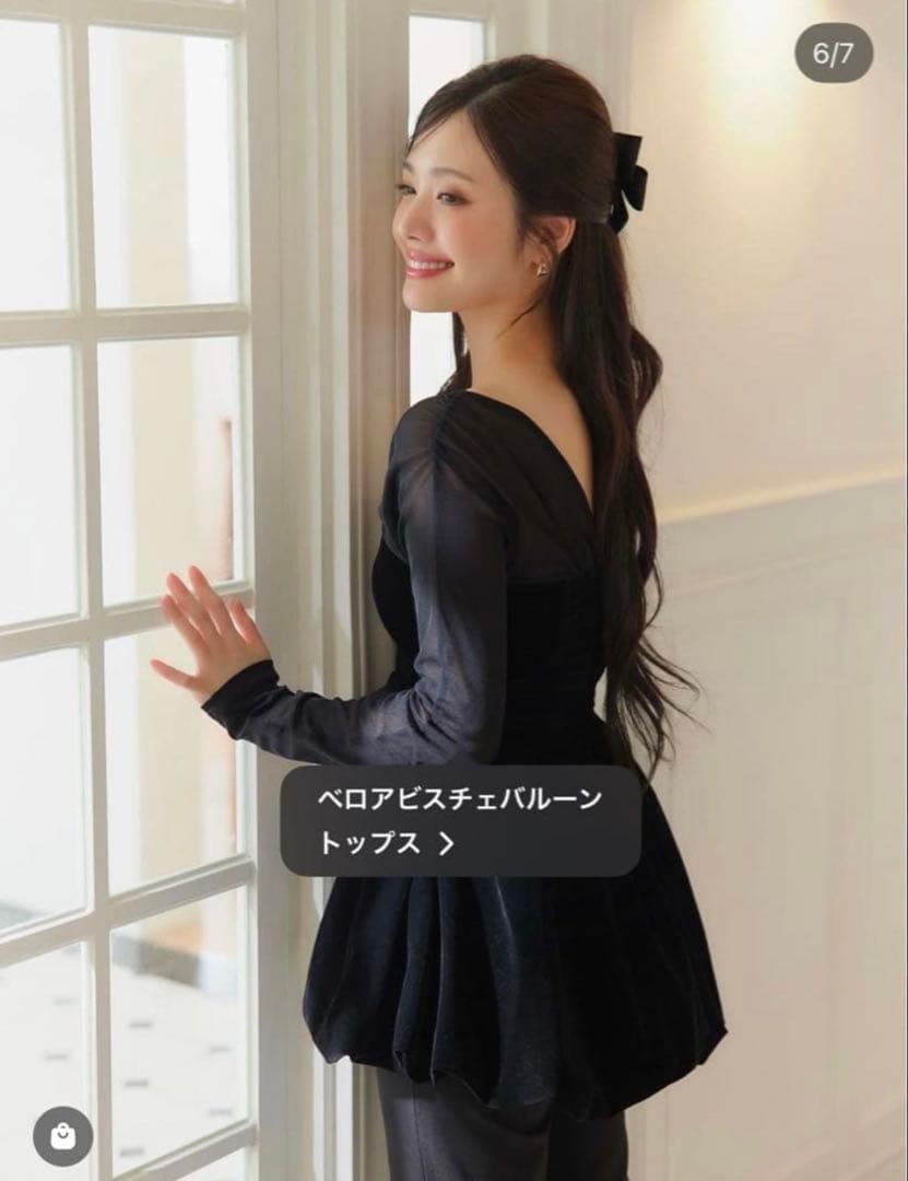 polaura ポローラ ベロアビスチェバルーントップス ブラウン - メルカリ