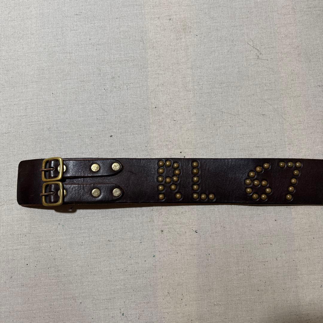 ポロ ラルフローレン スタッズベルト 本革 牛革 RRL ダブルアールエル