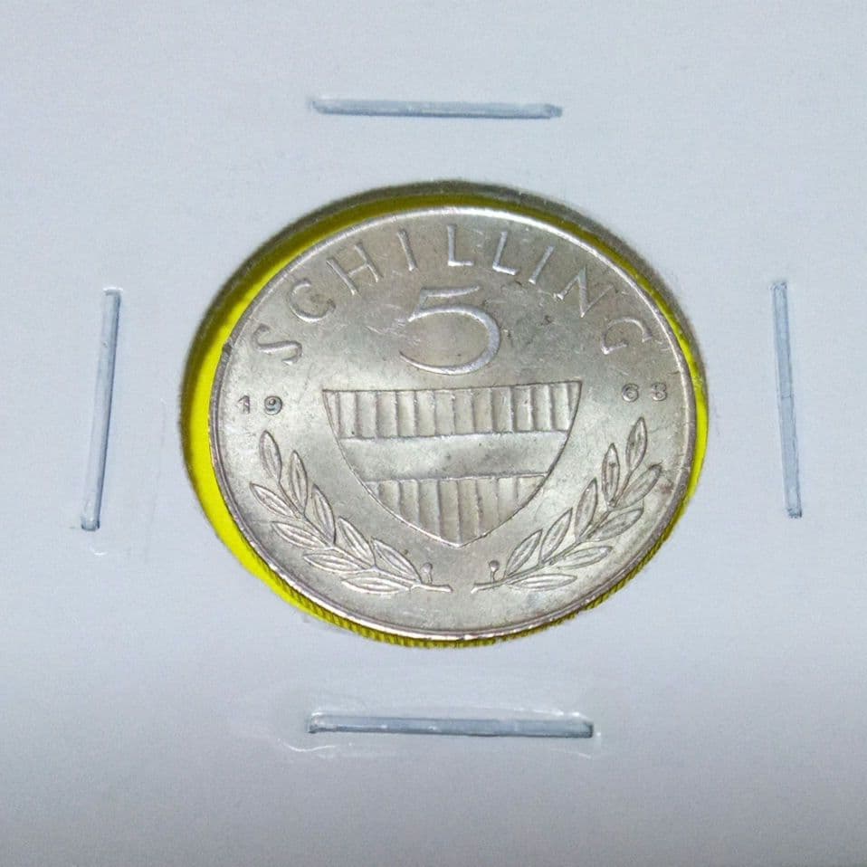 オーストリア銀貨5シリング(1968年) KM2882 最終年度発行 - メルカリ