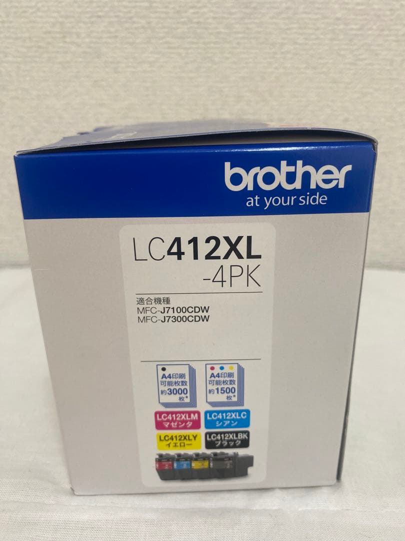 ブラザー工業インクカートリッジ4色パック(大容量)LC412XL-4PK 2個