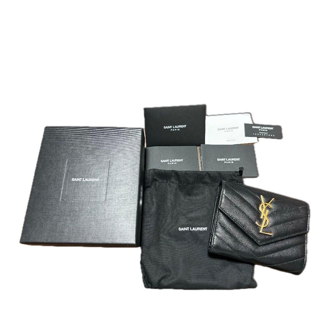 サンローラン　財布 サンローラン SAINT LAURENT 財布 長財布 フラップ式長財布 かぶせ