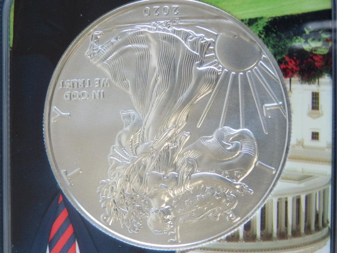 値下 米国 2020年 イーグル1＄銀貨 トランプ絵柄 NGC MS70FDIの通販は
