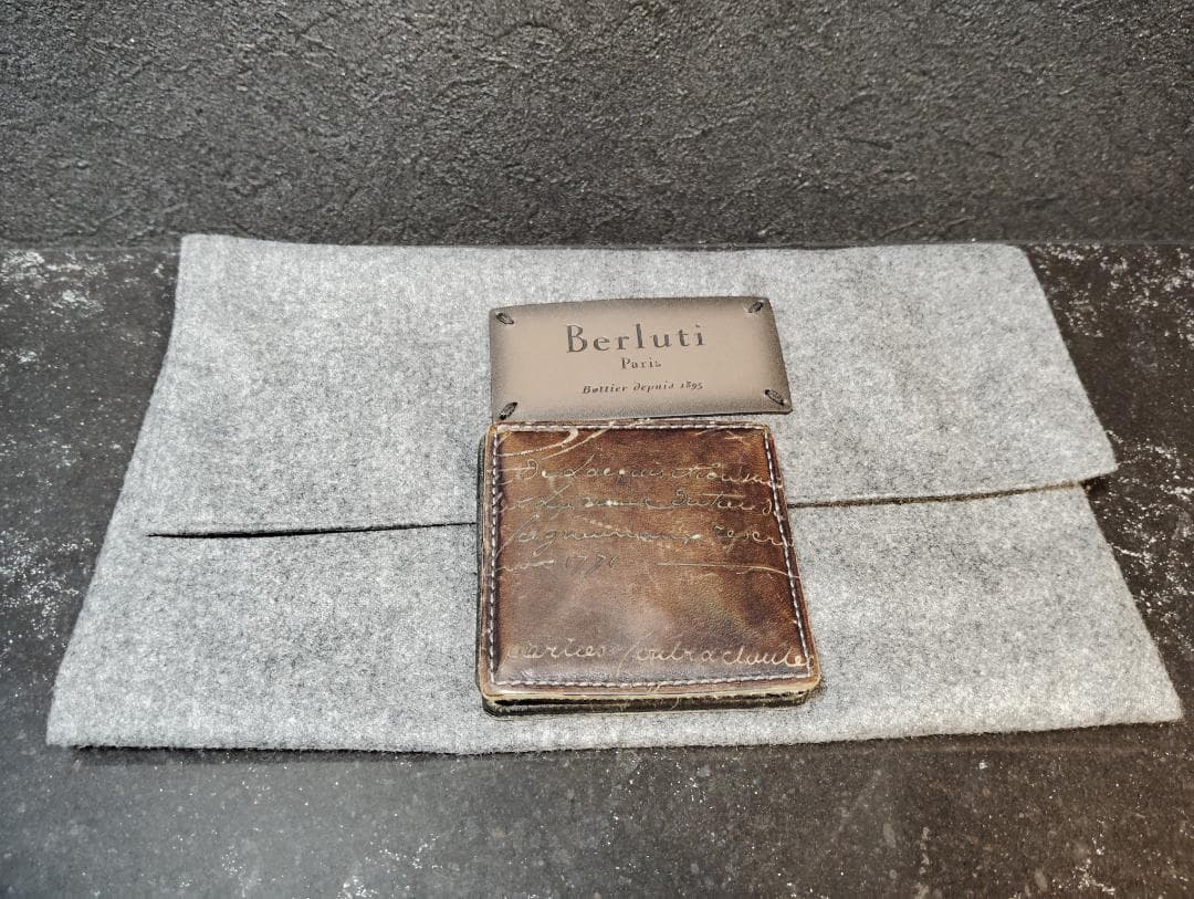 超レア品 BERLUTI オリジン スクリットレザー パース ☆3日以内返品可☆ 未使用 Berluti ベルルッティ スクリットレザー