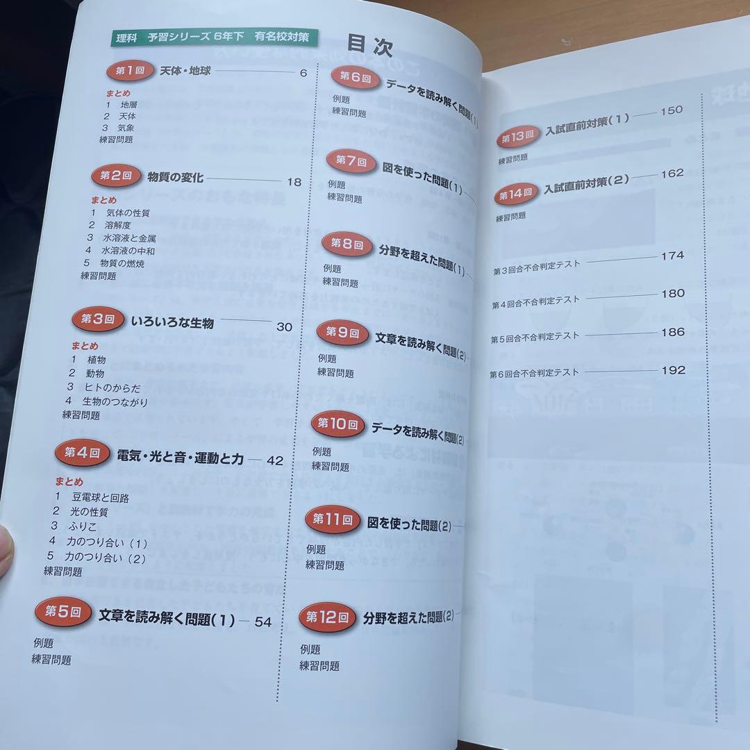 四谷大塚 予習シリーズ 理科6年 有名校対策 - メルカリ