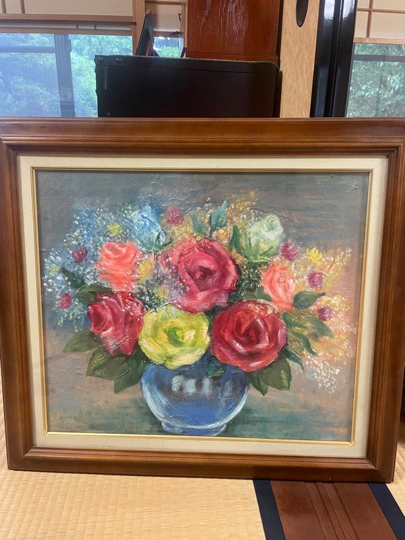 油絵　花　縦61cm 横68cm 油絵/原画】希望の花咲く春の日｜春のインテリアを彩る油彩画 絵画