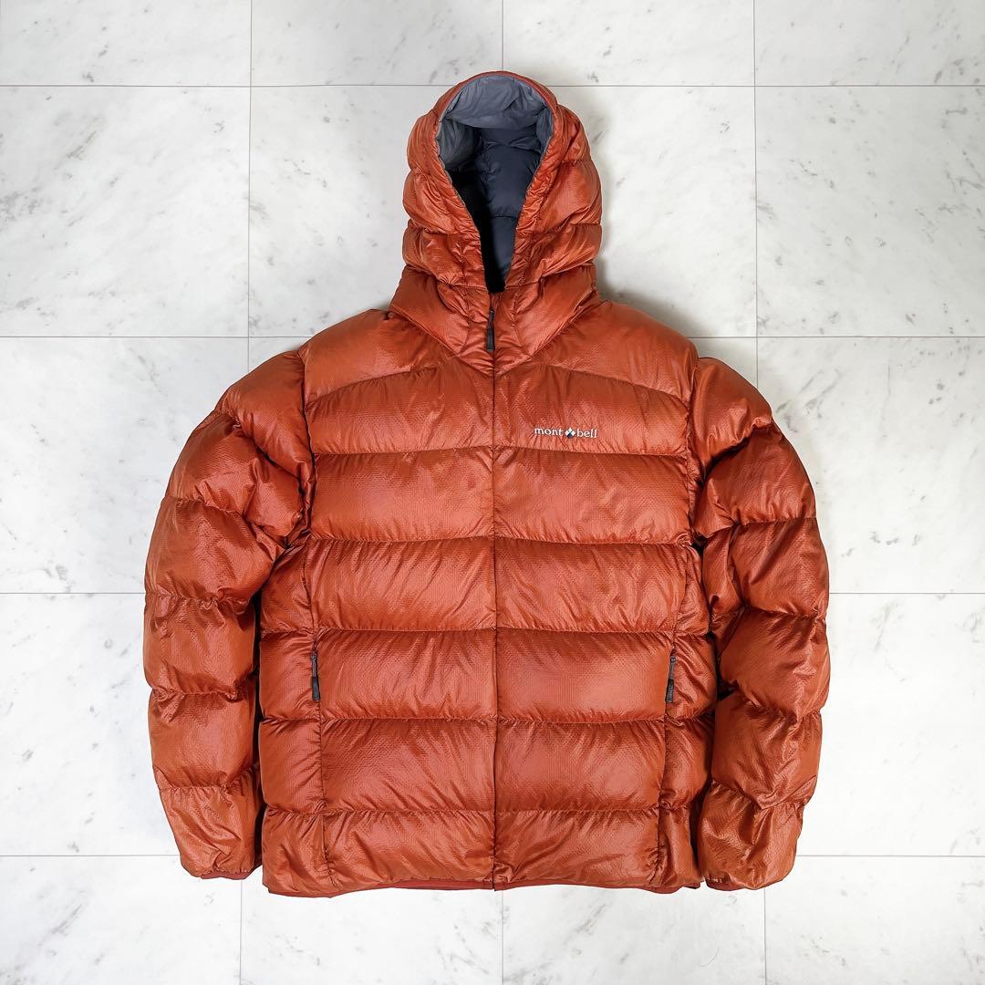 希少カラー y2k》モンベル ライトアルパイン ダウンパーカ オレンジ L