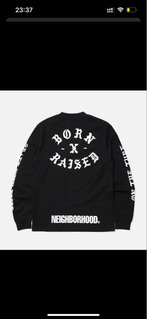 NEIGHBORHOOD × Born x Raised TEE LS-1 黒色 - メルカリ