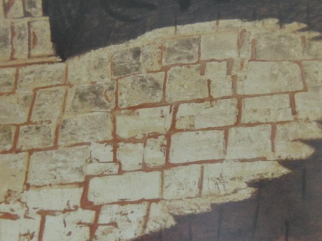 秋野不矩、【廻廊】、希少な額装用画集より、状態良好、新品額装付