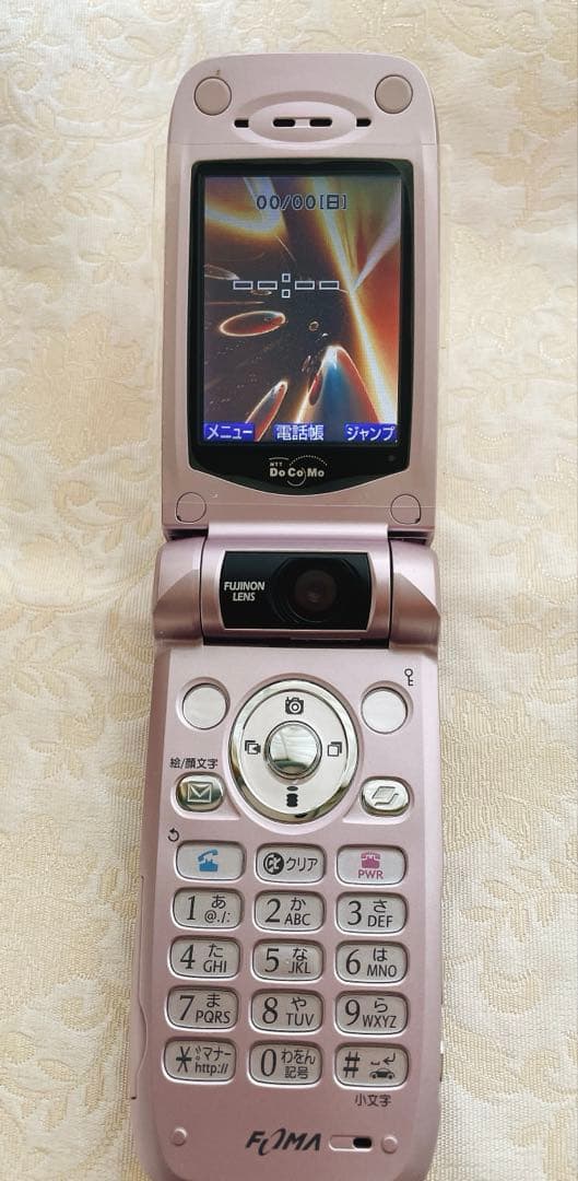 未使用FOMA三菱 ガラケー カメラ 携帯電話D900i ピンク 2004年製