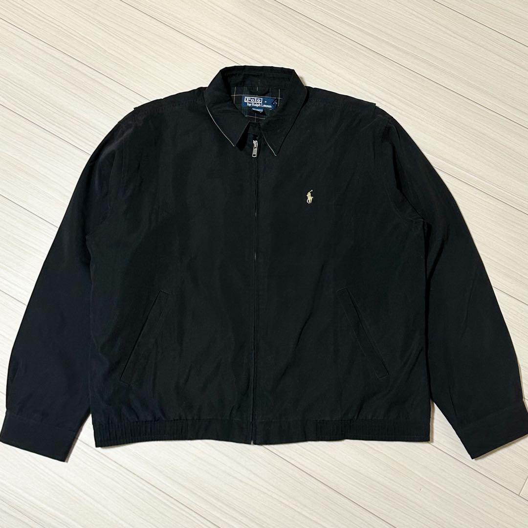 90s ラルフローレン Ralph Lauren スウィングトップ ドリズラー 90s Polo Ralph Lauren Black Denim Drizzler Jacket 黒 L ポロラルフ