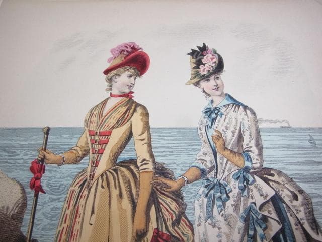 1887年銅版画◇フランス ファッション誌『ラ・モード・イリュストレ』No.27