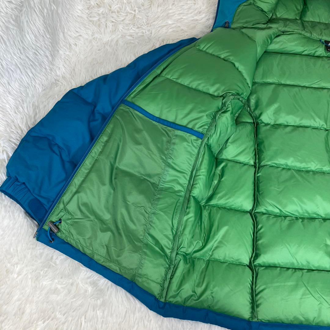 《美品》モンベル パーマフロストライトダウンパーカ ブルー レディースL