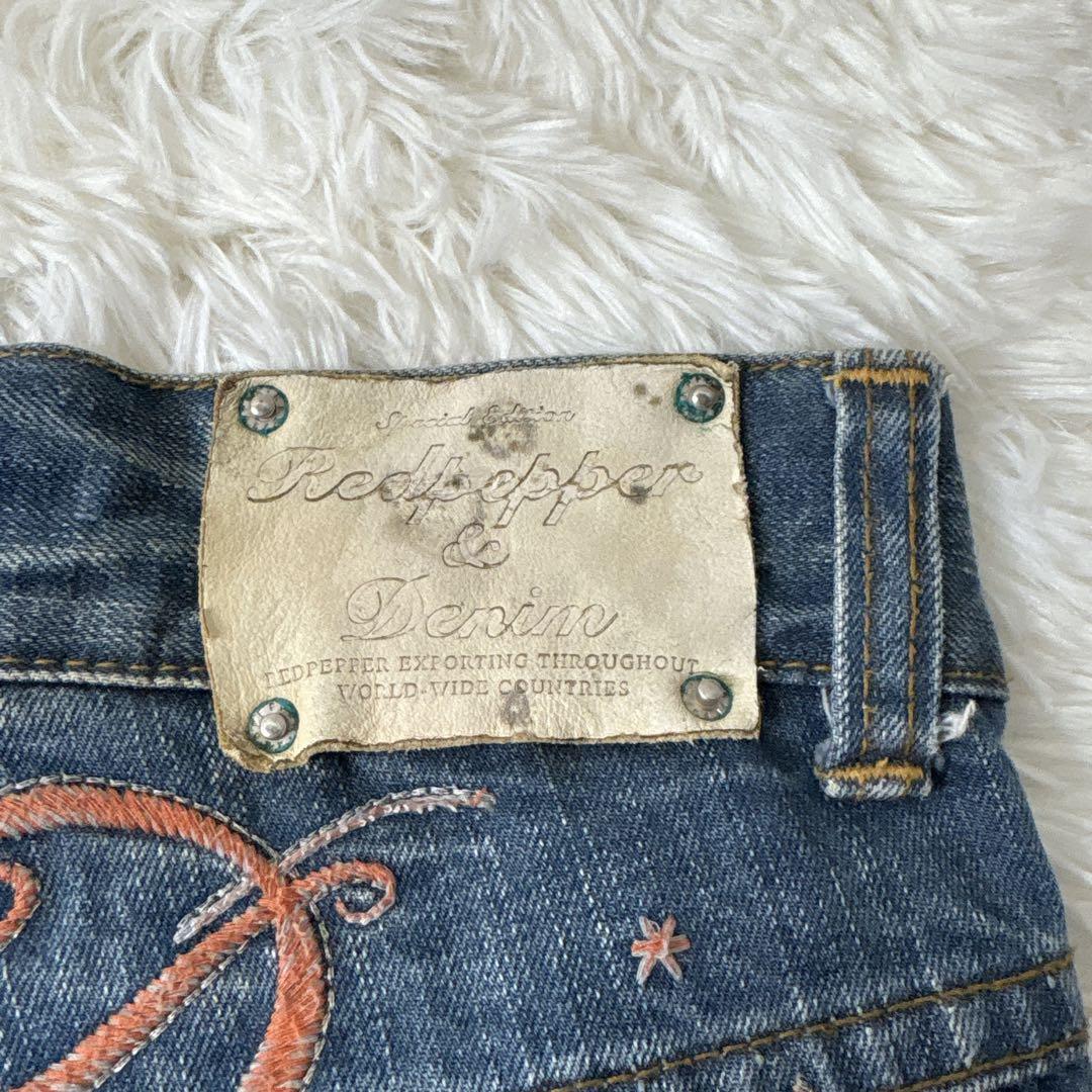 RED PEPPER レッドペッパー デニム 刺繍 ストーン Y2K 平成ギャル