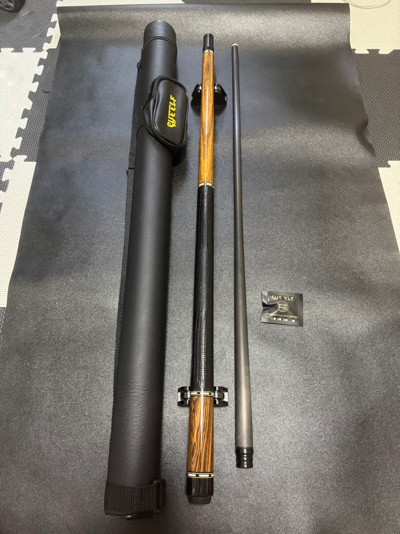 ボコテ材のビリヤードキューOEMカーボンシャフト（How ZRと同じモデル） Rhino ライノ キュー Retro レトロ ボコテ調 ノーラップ