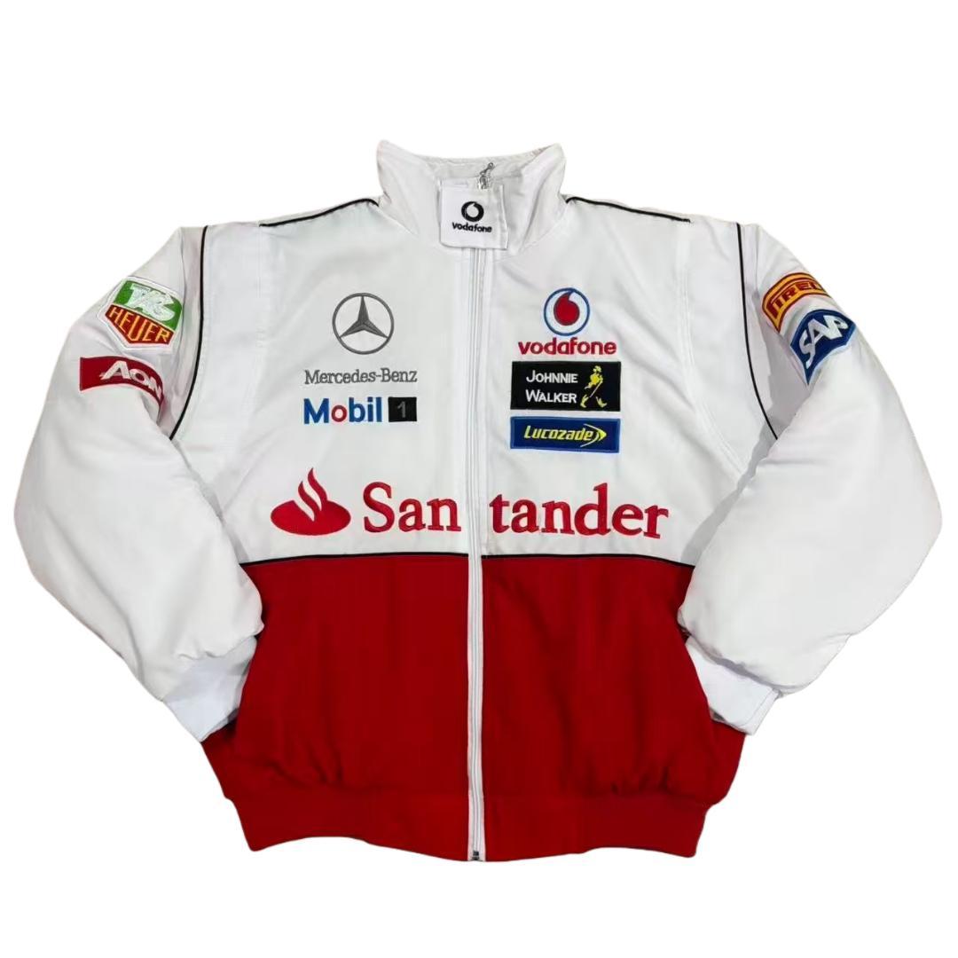 新品メルセデスベンツ F1 レーシングジャケットブルゾン 刺繍 中綿
