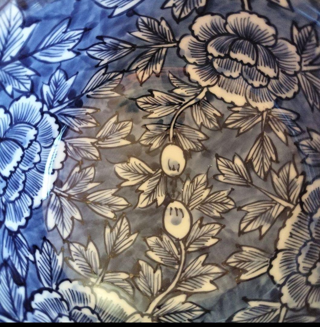 新品 未使用 京焼 菓子鉢 秀峰 清水焼 平安 交趾牡丹