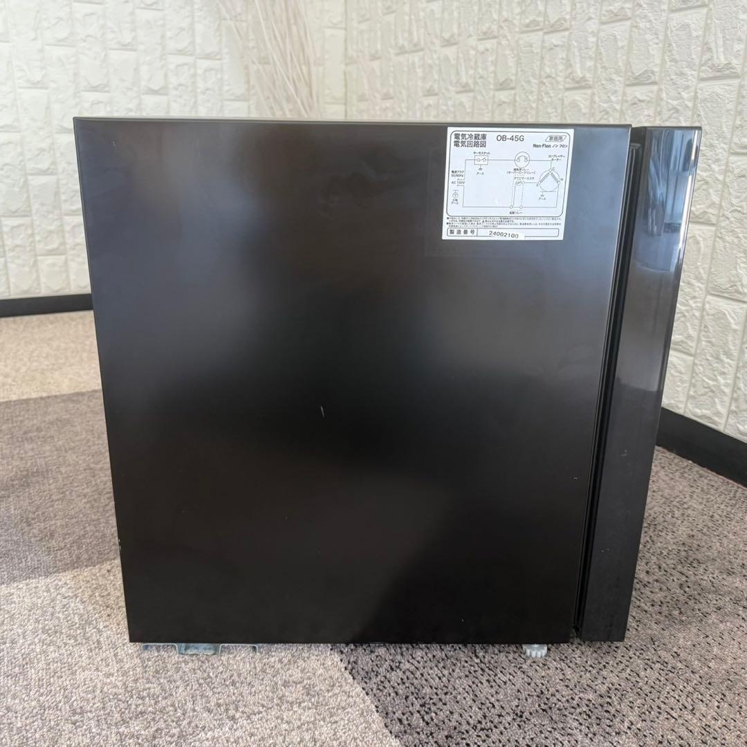 東京23区配送無料✨1ドア　冷蔵庫　2024年製　ブラック　ガラスドア　ブラック