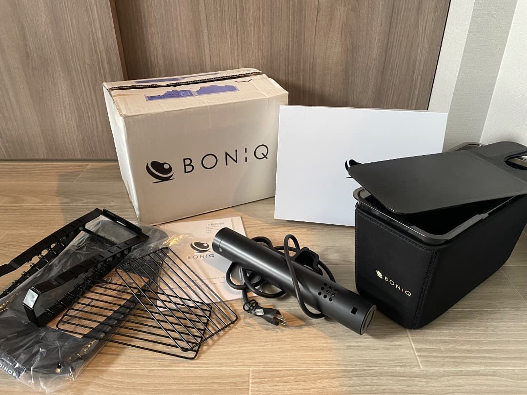 美品✨　保温ケースセット：BONIQ 2.0　低温調理器 ブラック Amazon.co.jp: 【日本発 低温調理器専門メーカー】BONIQ 2.0 低温調理