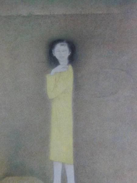 高山辰雄、【少女】、希少な額装用画集より、新品額装付、状態良好