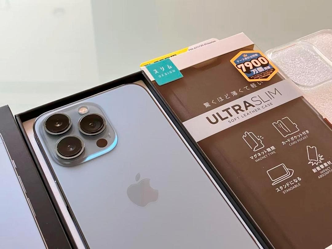 ☆新品同様☆iPhone13 PRO 128GB☆交換品100%☆シエラブルー☆