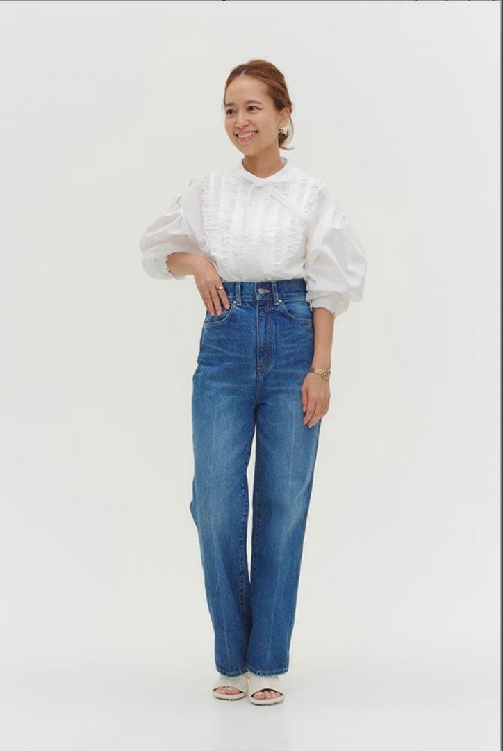 新品】yori Audrey テーパードデニム 34 - パンツベストセラー