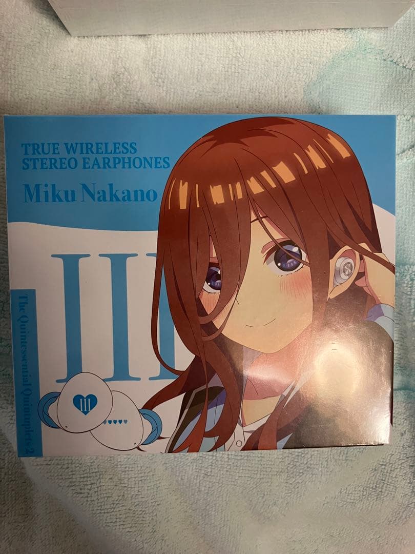 五等分の花嫁　ワイヤレスイヤホン　中野三玖　新品　未開封　シュリンク付き TRUE WIRELESS STEREO EARPHONES 中野三玖（CV:伊藤美来）モデル