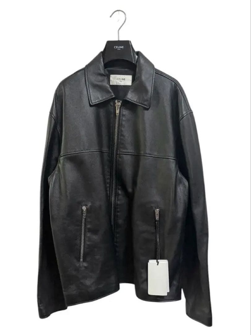 美品】CELINE ポリスマン レザージャケット／サイズ54／付属品完備