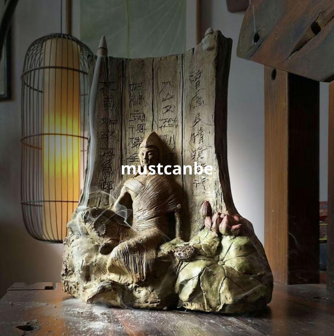 石像 彫刻倉央嘉措壁飾仏像 活仏詩人禅意 置物 玄関 文房 茶道 工芸品