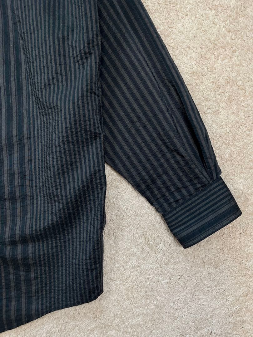 Acne Studios マルチストライプシャツ チャコールグレー 44