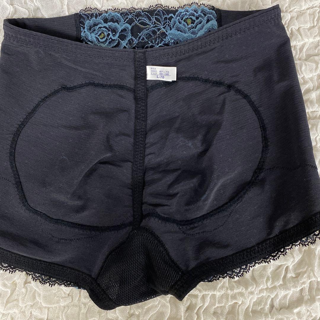 美品 マルコ 補正下着 リュミエス イデラ ノワール ショートガードル L-70